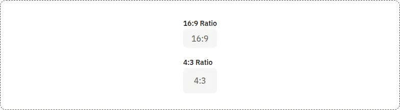 Aspect Ratio component, light theme