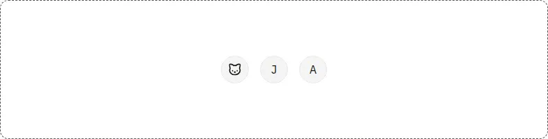 Avatar component, light theme