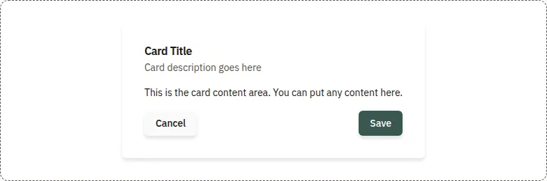Card component, light theme