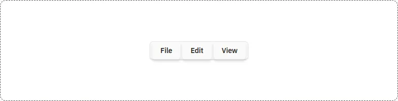Menubar component, light theme