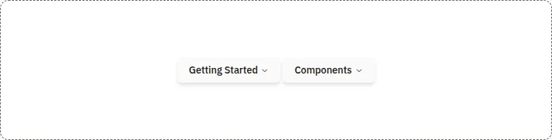 Navigation Menu component, light theme