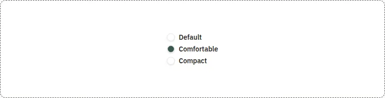 Radio Group component, light theme