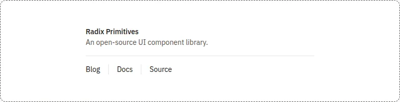 Separator component, light theme