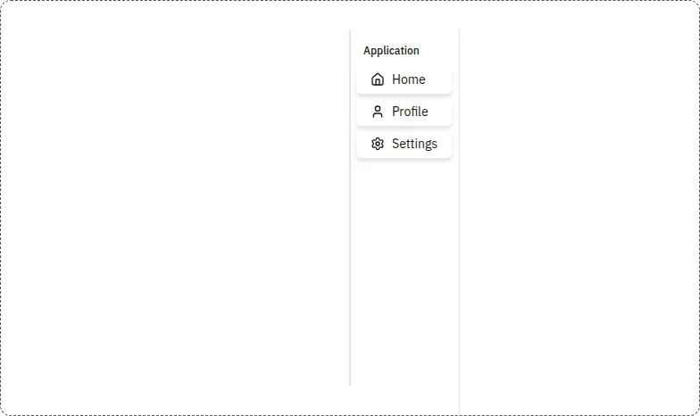 Sidebar component, light theme