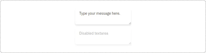 Textarea component, light theme